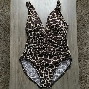 Miraclesuit Giraffe One Piece Scoop Back Swimsuit